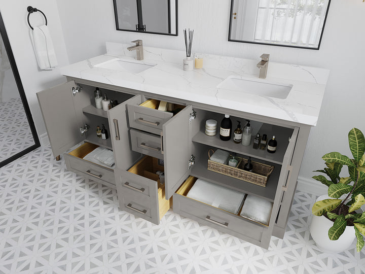 Boston 72 in. W x 22 in. D Double Sink Bathroom Vanity - photo 3