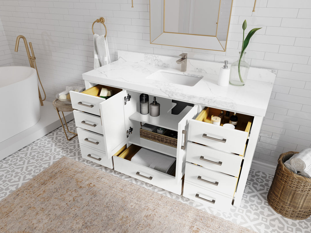 Malibu 60 in. W x 22 in. D Single Sink Bathroom Vanity