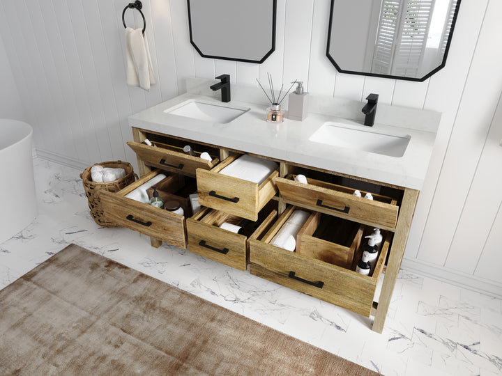 Parker Mango Wood 60 in. W x 22 in. D Double Sink Bathroom Vanity - photo 3
