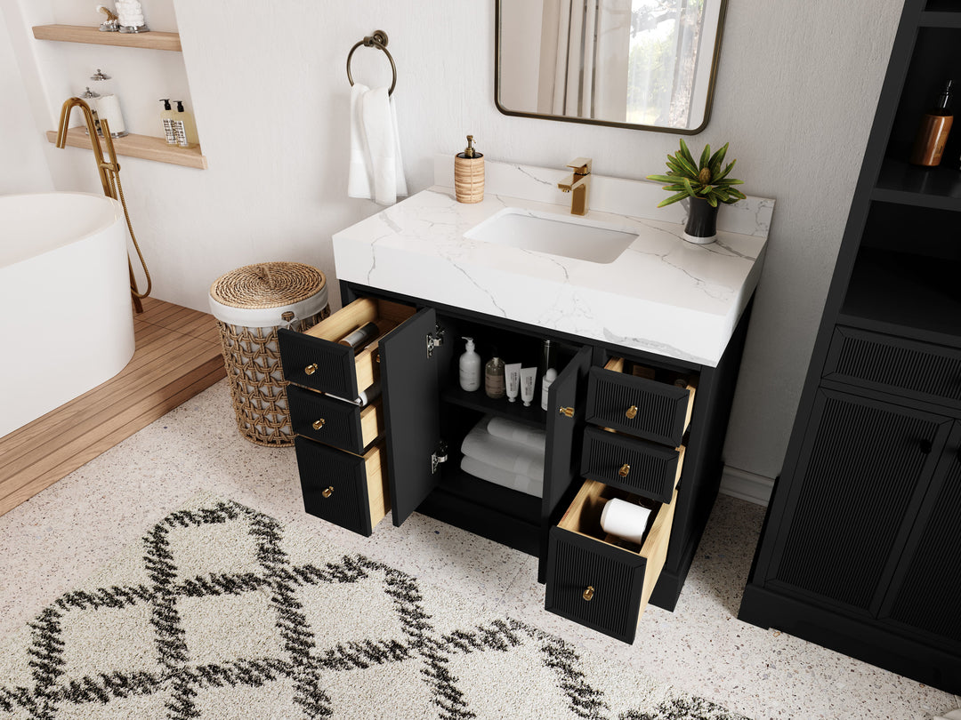 Manhattan 42 in. W x 22 in. D Single Sink Bathroom Vanity
