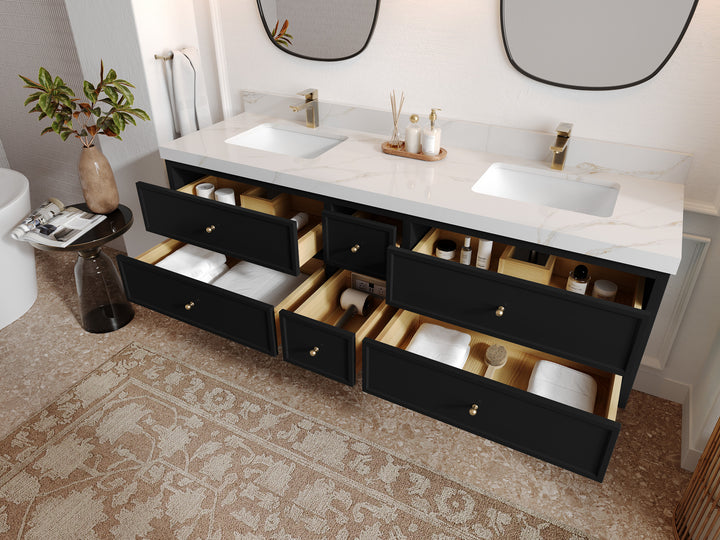 Roswell Floating 72 in. W x 22 in. D Double Sink Bathroom Vanity - photo 3