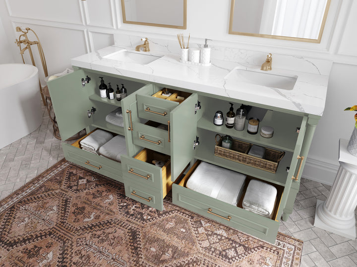 Aberdeen 72 in. W x 22 in. D Double Sink Bathroom Vanity - photo 4
