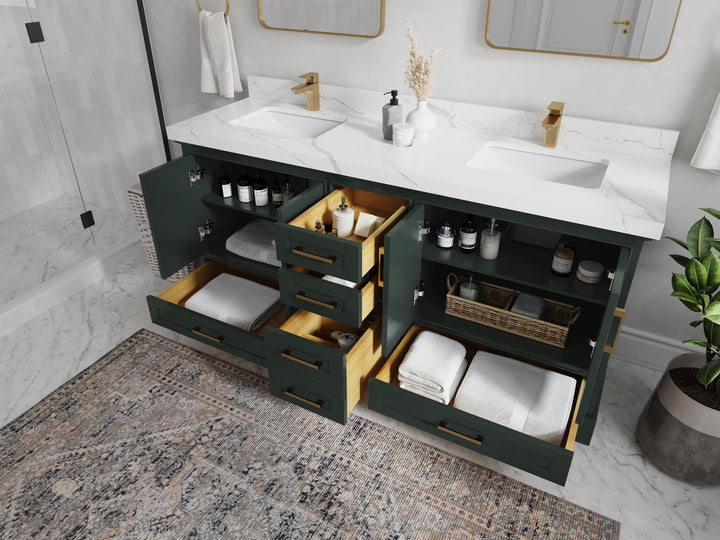 Boston Fenway 72 in. W x 22 in. D Double Sink Bathroom Vanity - photo 3