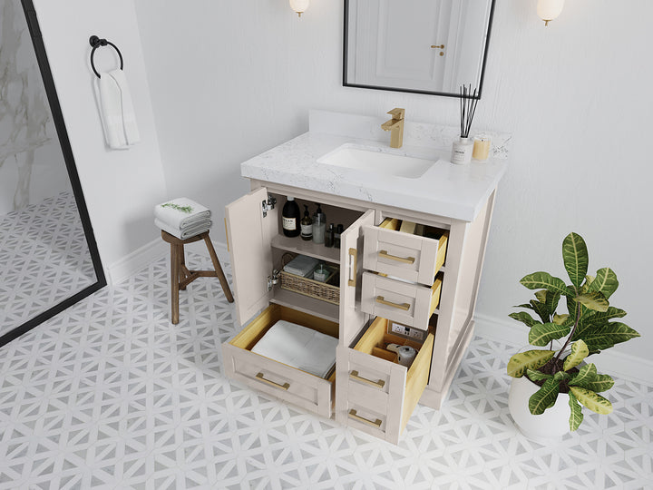 Boston 36 in. W x 22 in. D Center Sink Bathroom Vanity - photo 3