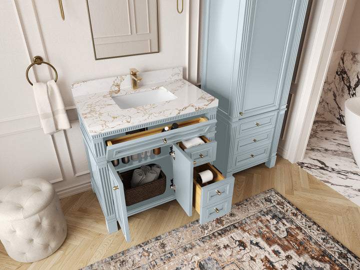 Paris 36 in. W x 22 in. D Center Sink Bathroom Vanity - photo 3