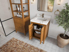 Atlanta Teak Wood 24 in. W x 22 in. D Single Sink Bathroom Vanity - photo 3