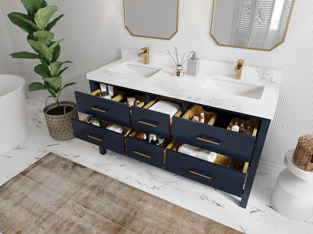 Parker 60 in. W x 22 in. D Double Sink Bathroom Vanity