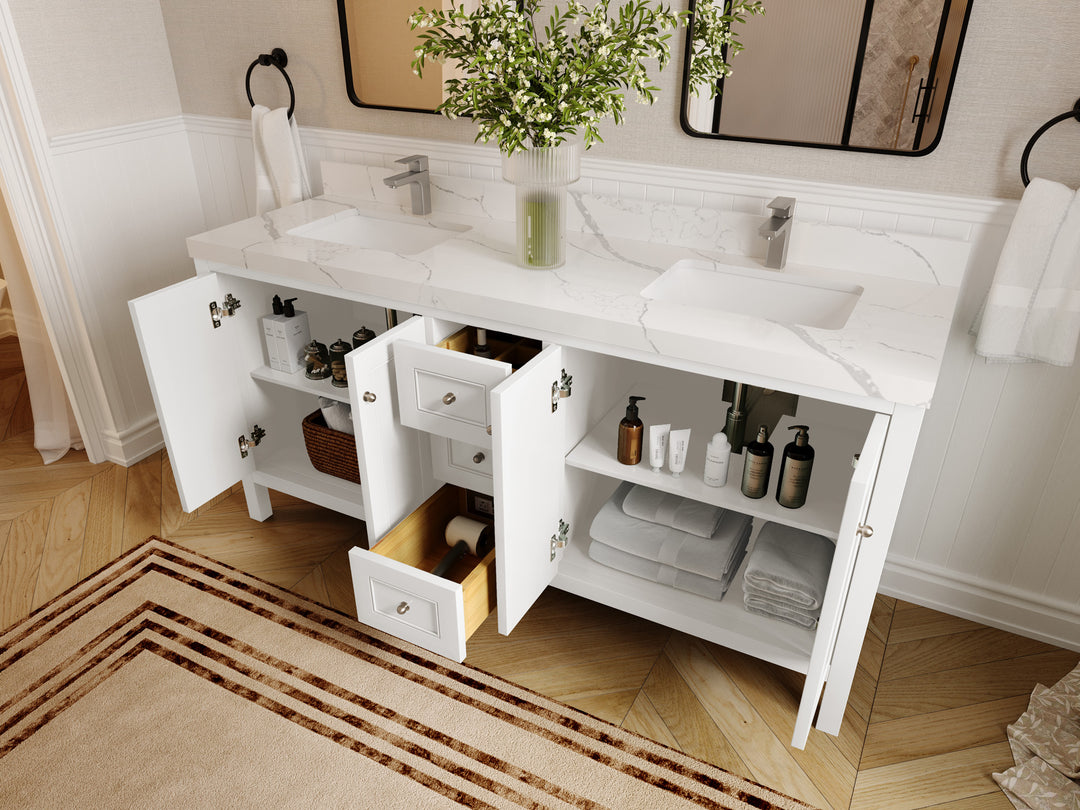 Nashville 72 in. W x 22 in. D Double Sink Bathroom Vanity
