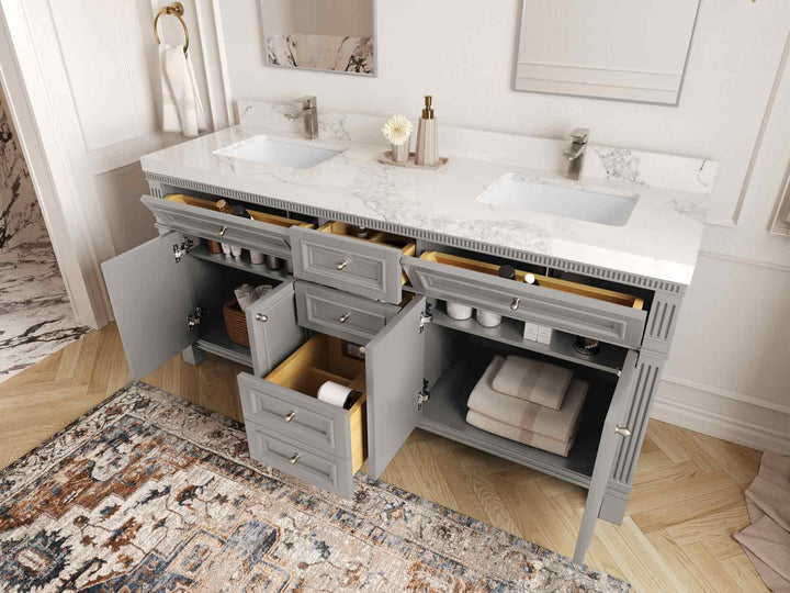 Paris 72 in. W x 22 in. D Double Sink Bathroom Vanity - photo 3