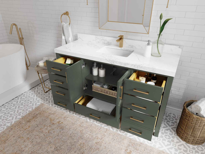 Malibu 60 in. W x 22 in. D Single Sink Bathroom Vanity - photo 4