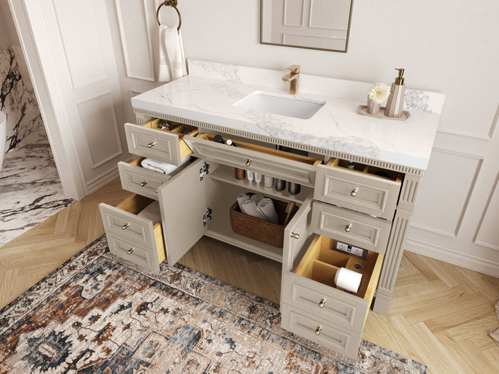 Paris 60 in. W x 22 in. D Single Sink Bathroom Vanity - photo 3