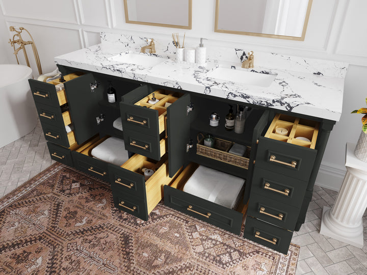 Aberdeen 80 in. W x 22 in. D Double Sink Bathroom Vanity - photo 3