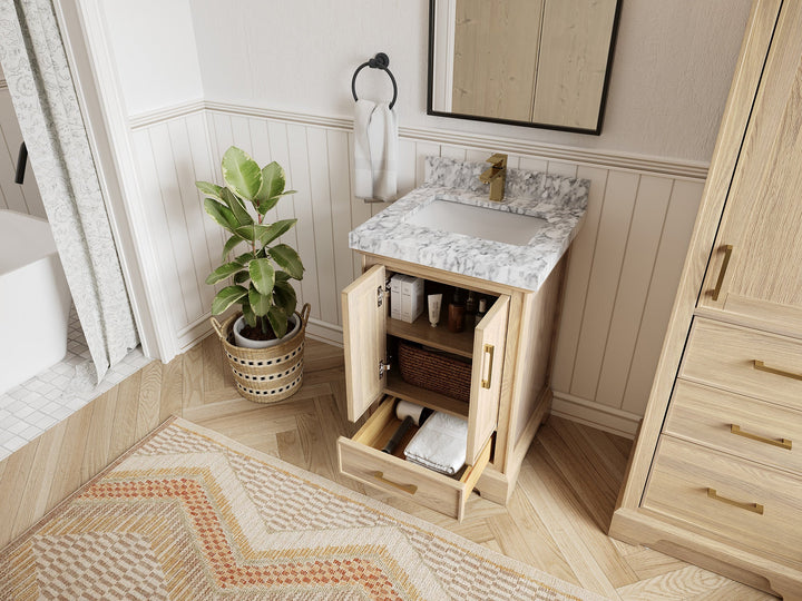Charlotte White Oak 24 in. W x 22 in. D Single Sink Bathroom Vanity - photo 3