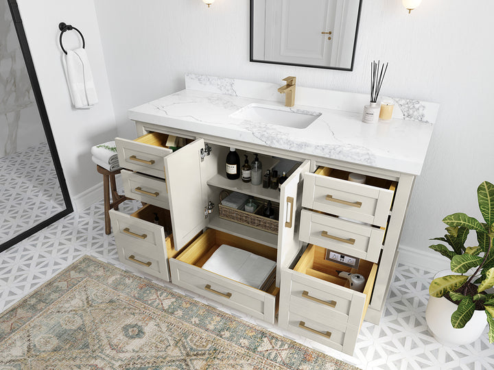 Boston 60 in. W x 22 in. D Single Sink Bathroom Vanity - photo 3