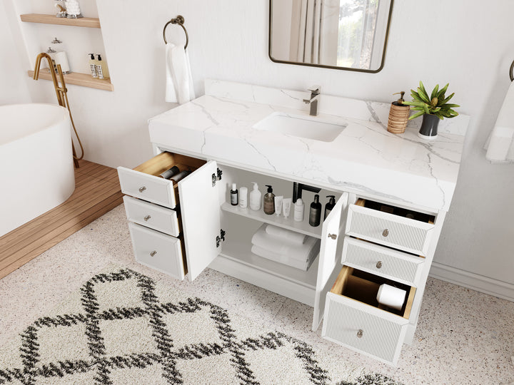 Manhattan 60 in. W x 22 in. D Single Sink Bathroom Vanity - photo 3