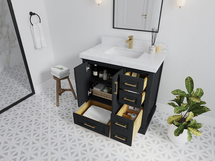 Boston 36 in. W x 22 in. D Center Sink Bathroom Vanity - photo 3