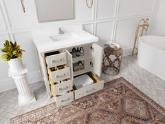 Aberdeen 36 in. W x 22 in. D Center Sink Bathroom Vanity - photo 3
