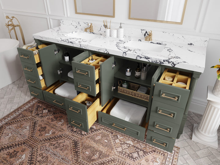 Aberdeen 80 in. W x 22 in. D Double Sink Bathroom Vanity - photo 3