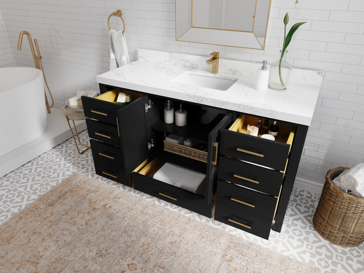 Malibu 60 in. W x 22 in. D Single Sink Bathroom Vanity - photo 3