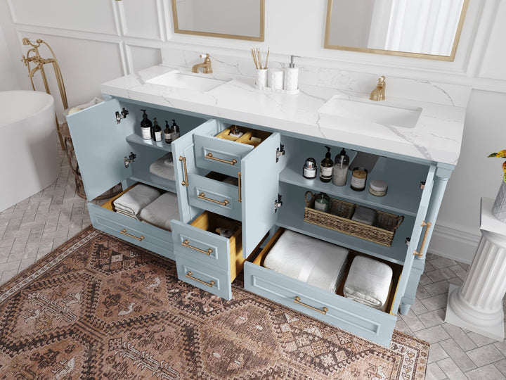 Aberdeen 72 in. W x 22 in. D Double Sink Bathroom Vanity - photo 3