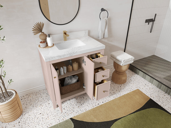 Chicago 36 in. W x 22 in. D Center Sink Bathroom Vanity - photo 3