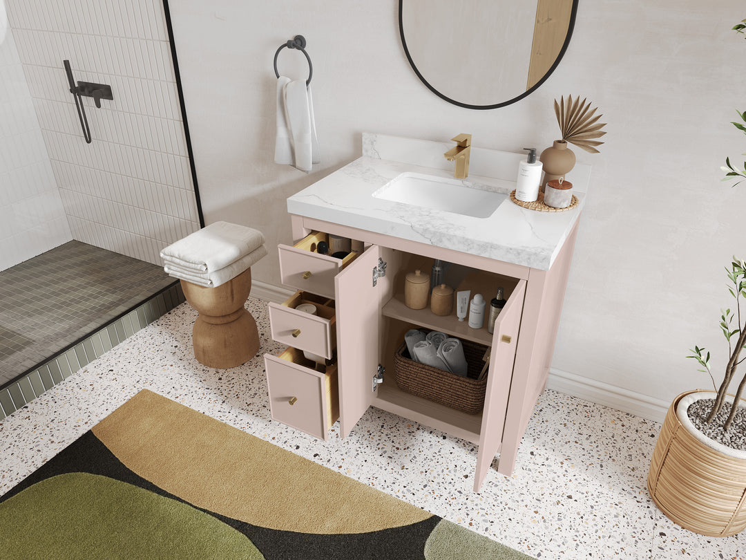 Chicago 36 in. W x 22 in. D Center Sink Bathroom Vanity