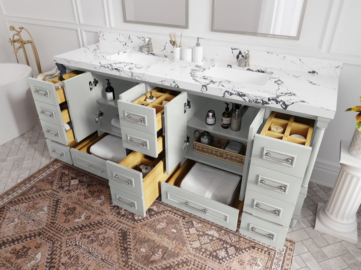 Aberdeen 80 in. W x 22 in. D Double Sink Bathroom Vanity - photo 3
