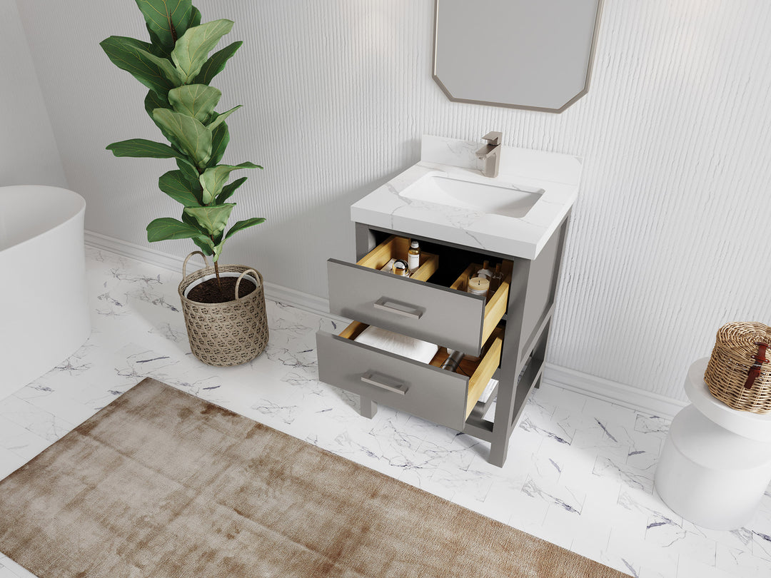 Parker 24 in. W x 22 in. D Single Sink Bathroom Vanity