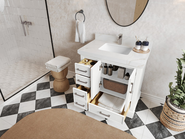 Charlotte 36" W x 22" D Center Sink Vanity for Elegant Bathroom Spaces - photo 3