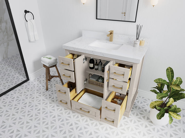 Boston 42 in. W x 22 in. D Single Sink Bathroom Vanity - photo 3