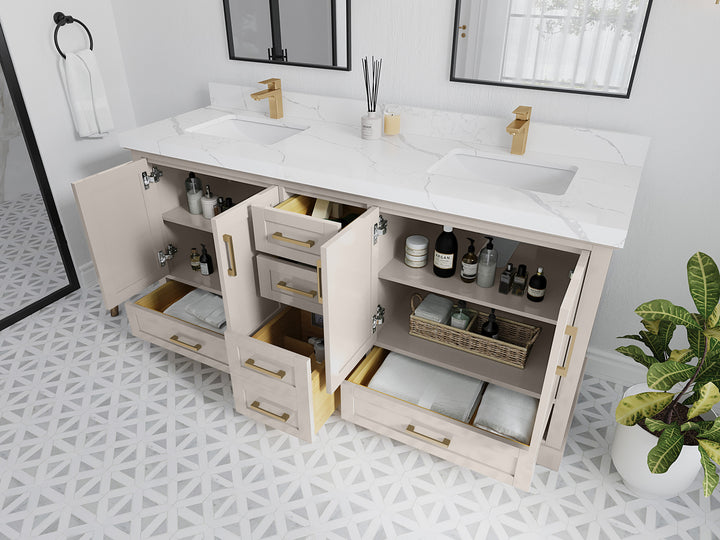 Boston 72 in. W x 22 in. D Double Sink Bathroom Vanity - photo 3