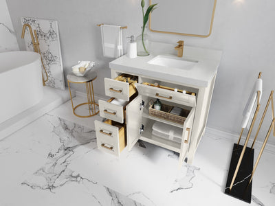 Cambridge 36 in. W x 22 in. D Right Offset Sink Bathroom Vanity