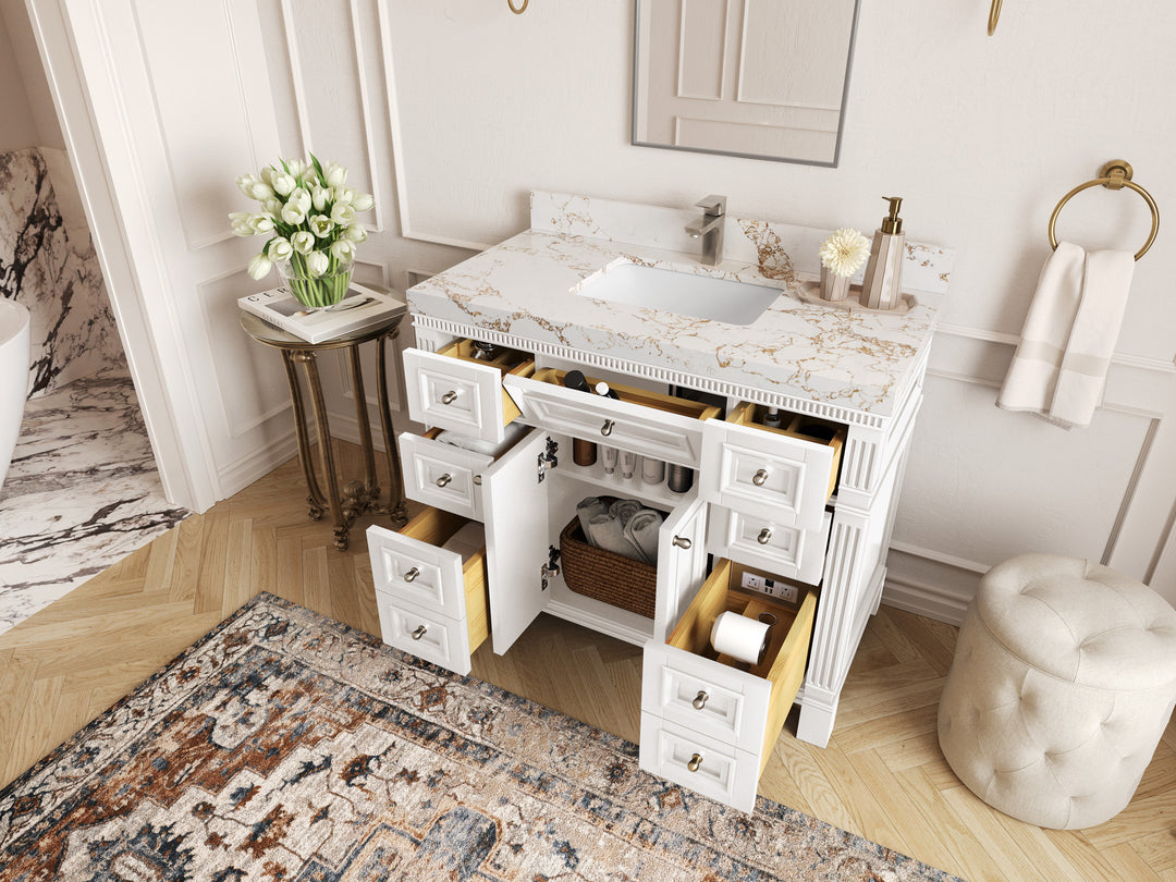 Paris 42 in. W x 22 in. D Single Sink Bathroom Vanity