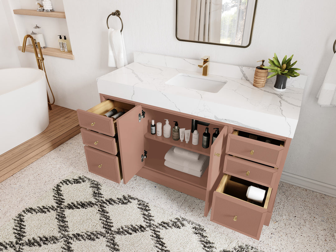 Manhattan 60 in. W x 22 in. D Single Sink Bathroom Vanity