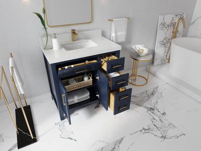 Cambridge 36 in. W x 22 in. D Single Center Sink Bathroom Vanity