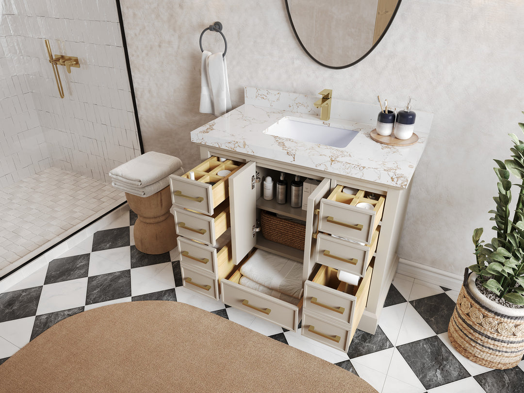 Charlotte 42 in. W x 22 in. D Single Sink Bathroom Vanity