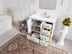 Aberdeen 36 in. W x 22 in. D Center Sink Bathroom Vanity - photo 3