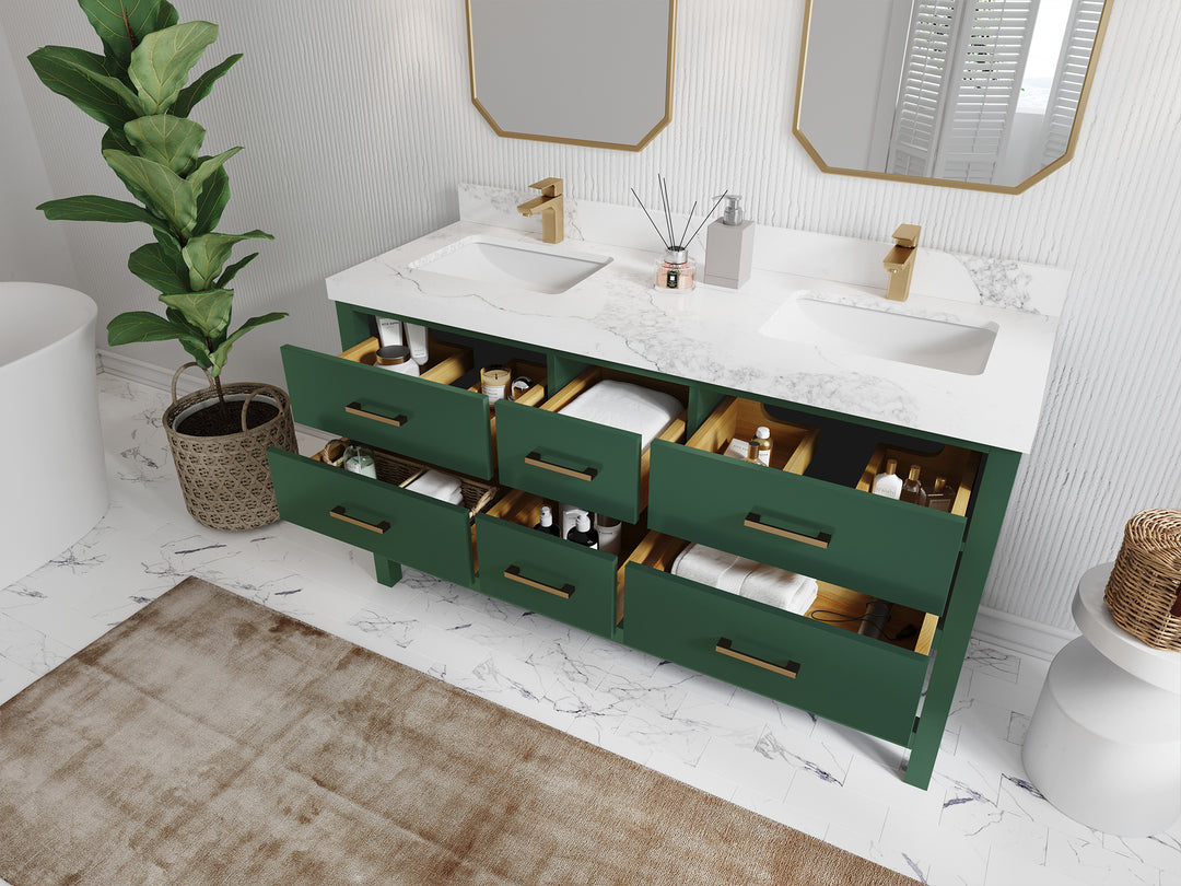 Parker 60 in. W x 22 in. D Double Sink Bathroom Vanity
