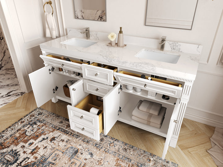 Paris 72 in. W x 22 in. D Double Sink Bathroom Vanity - photo 4