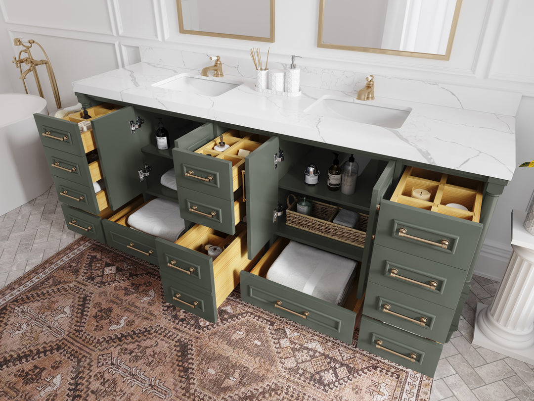 Aberdeen 84 in. W x 22 in. D Double Sink Bathroom Vanity