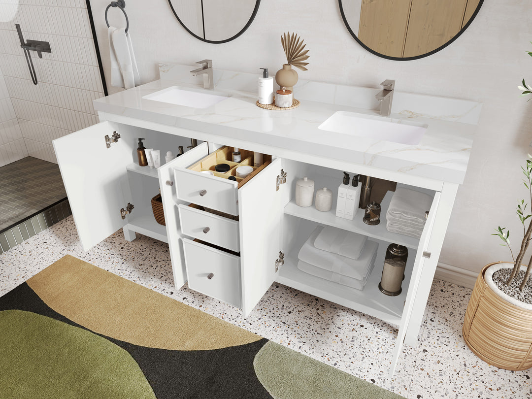 Chicago 72 in. W x 22 in. D Double Sink Bathroom Vanity