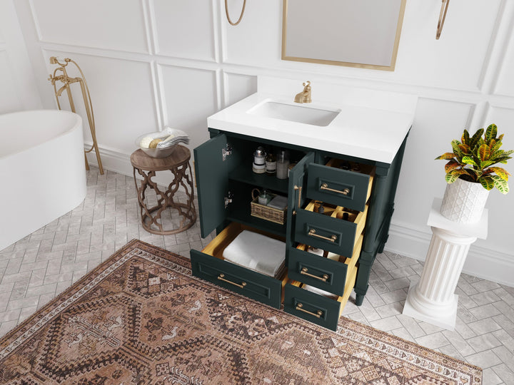 Aberdeen 36 in. W x 22 in. D Left Offset Sink Bathroom Vanity - photo 3