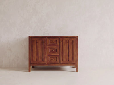 Nashville Teak Wood 48 in. W x 22 in. D Double Sink Bathroom Vanity