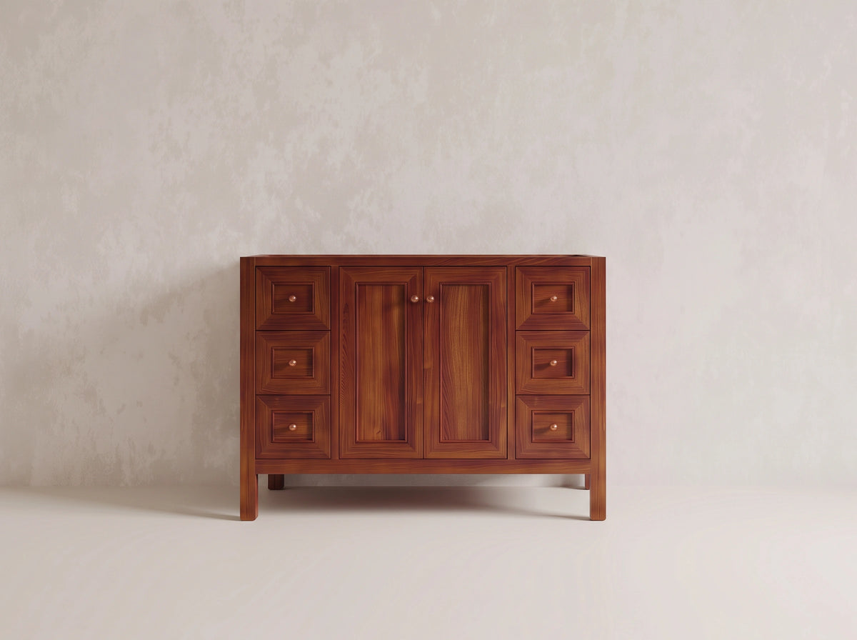 Nashville Teak Wood 48 in. W x 22 in. D Single Sink Bathroom Vanity