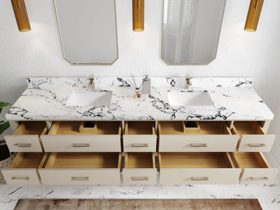 Parker 96 in W x 22 in D Free Standing Double Sink Bathroom Vanity