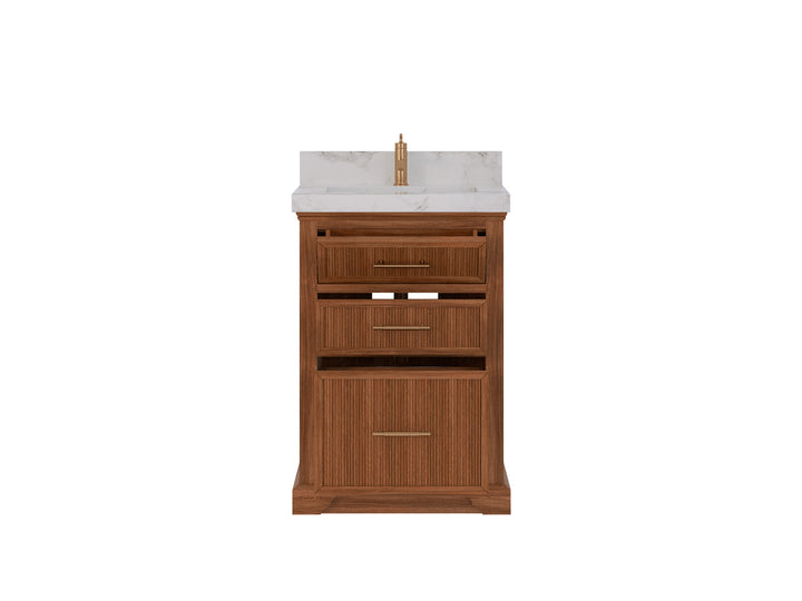Alys Teak Wood 24 in. W x 22 in. D Single Sink Bathroom Vanity - photo 6