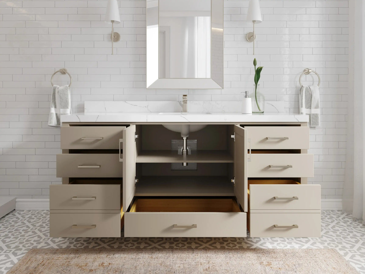 Malibu 72 in. W x 22 in. D Single Sink Bathroom Vanity