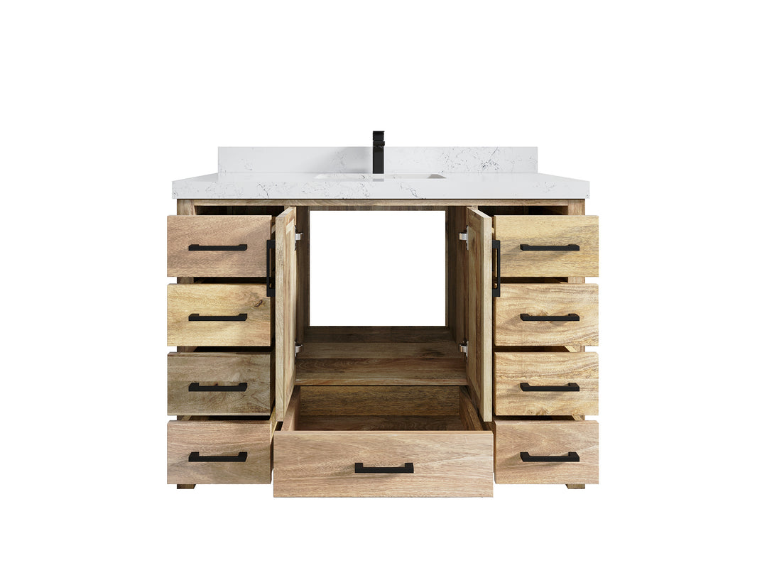 Malibu Mango Wood 48 in. W x 22 in. D Single Sink Bathroom Vanity