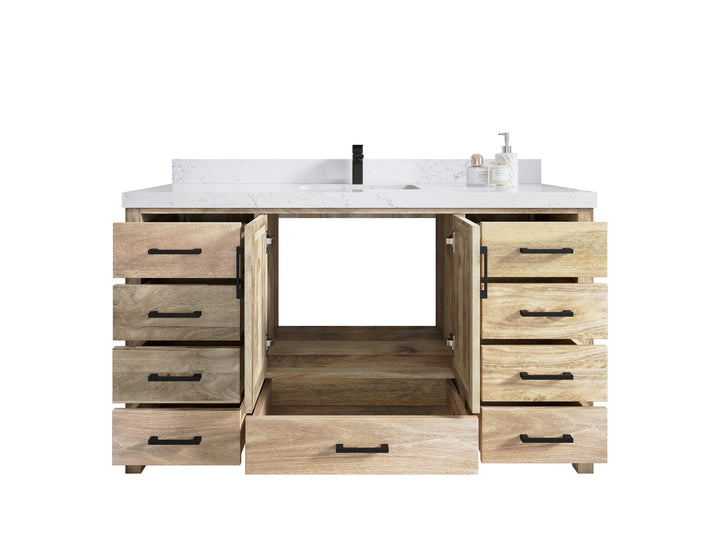 Malibu Mango Wood 60 in. W x 22 in. D Single Sink Bathroom Vanity - photo 5