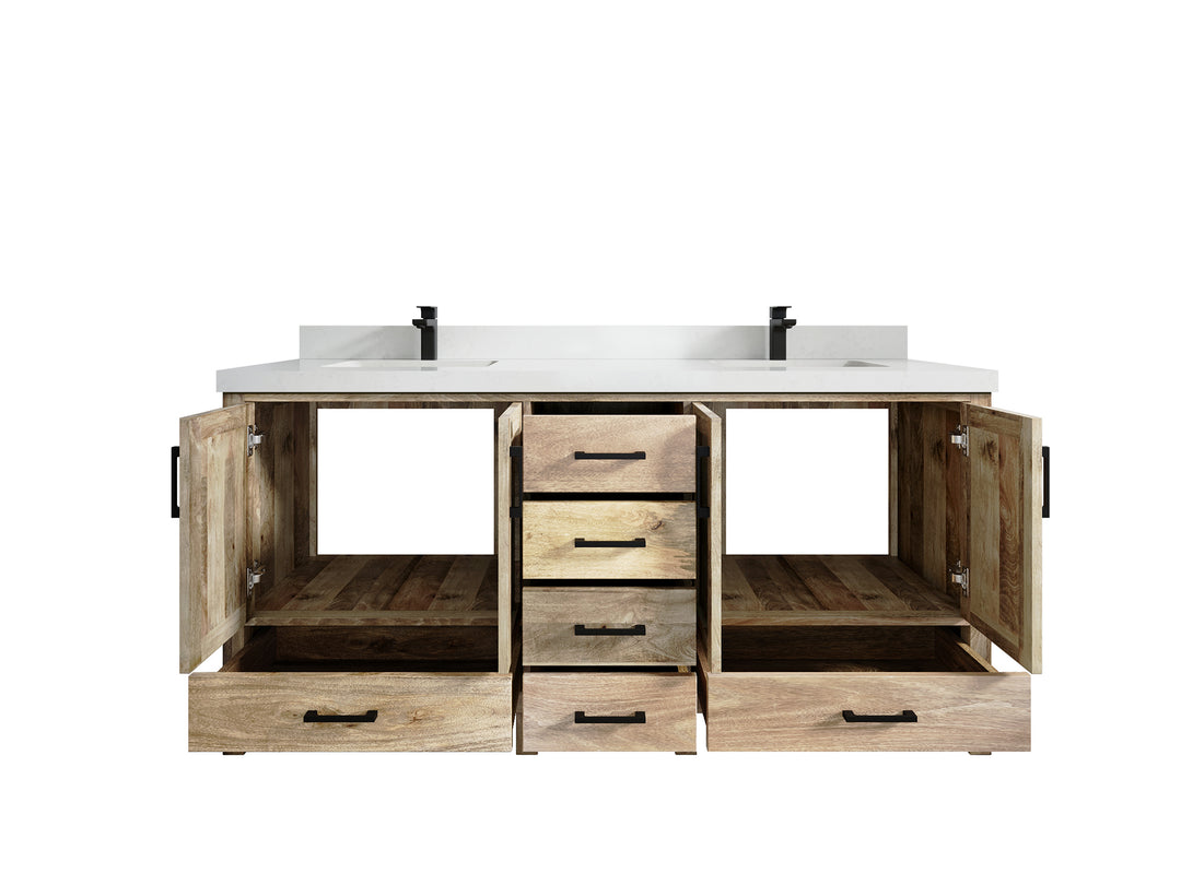 Malibu Mango Wood 72 in. W x 22 in. D Double Sink Bathroom Vanity